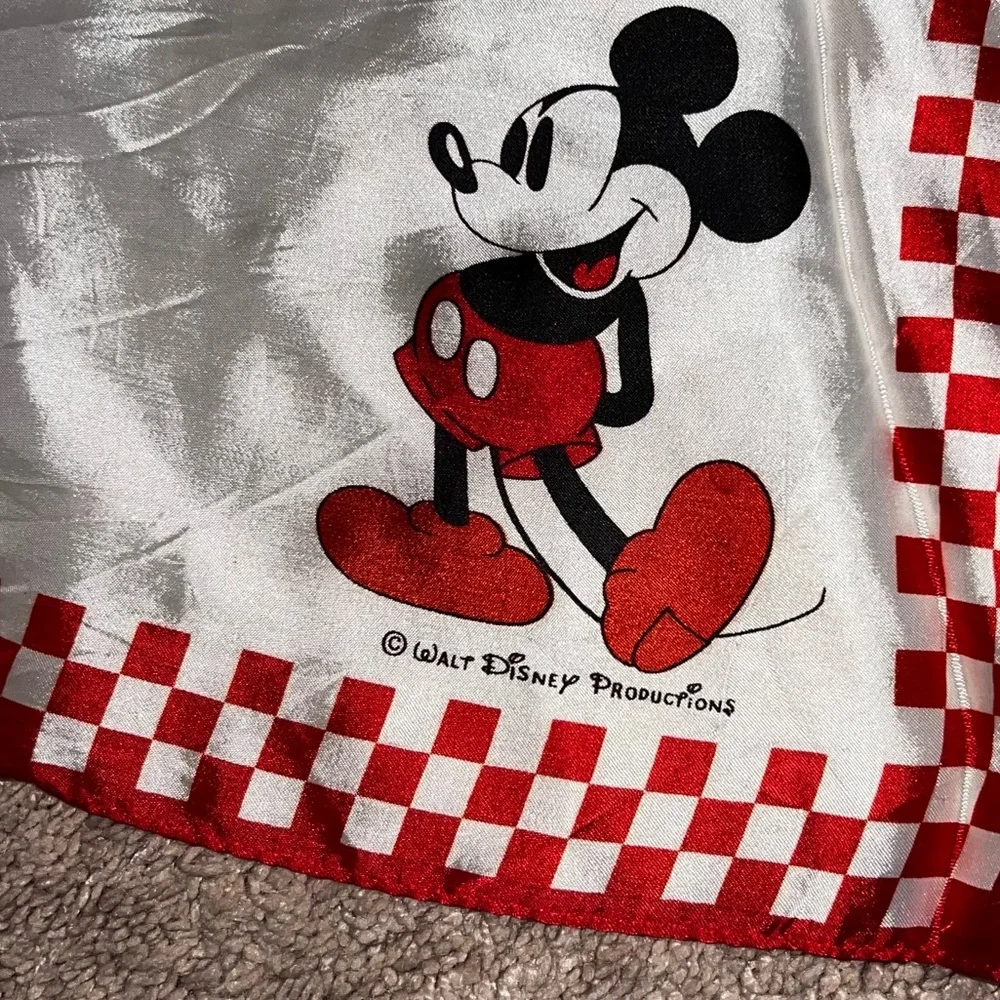 Disney White and Red Mickey Mouse Checker Scarf